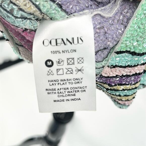 Oceanus Talia Hand Beaded Crystal Embellished Mini Dress Size M NWT - Picture 11 of 11